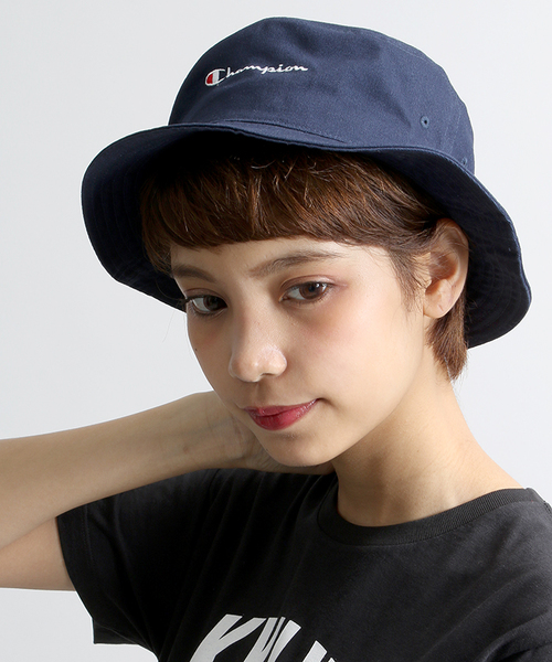 Champion（チャンピオン）の「∴WEGO/ Championバケットハット（ハット・メンズ・ホワイト/ブラック/ネイビー・FREE）」の3枚目の写真