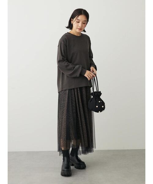 Green　Parks（グリーンパークス）の「・KOSSORECO パール巾着ショルダー（ショルダーバッグ・レディース・ライトベージュ/ライトカーキ/ブラック・FREE）」の5枚目の写真