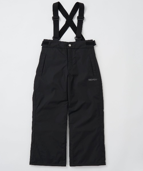 SEVEN2(セブンツー)の「【SEVEN2】キッズスノーパンツ サスペンダー付き スキー スノボー 雪遊び 防寒 撥水 通学(スポーツグッズ・キッズ・グレー/ベージュ/ネイビー/ブラック・170/160/150/140/130)」の2枚目の写真