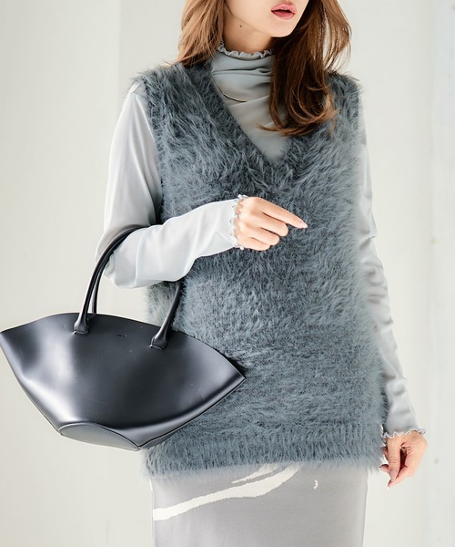 anown（アノン）の「フェザーシャギーニットベスト（ベスト）」 - WEAR