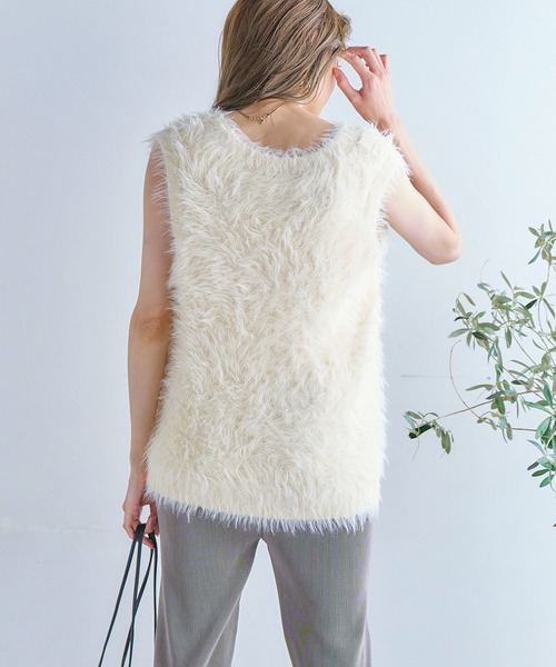 anown（アノン）の「フェザーシャギーニットベスト（ベスト）」 - WEAR