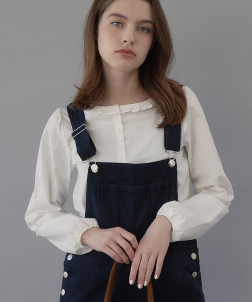 GIUNON（ジウノン）の「stretch frill blouse / ストレッチ