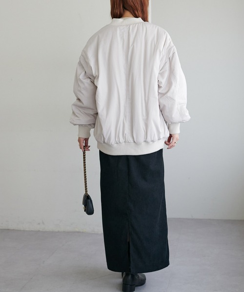 DISCOAT（ディスコート）の「【WEB限定】袖取り外しMA1（ミリタリージャケット・レディース・ブラック/アイボリー/カーキ・FREE）」の18枚目の写真