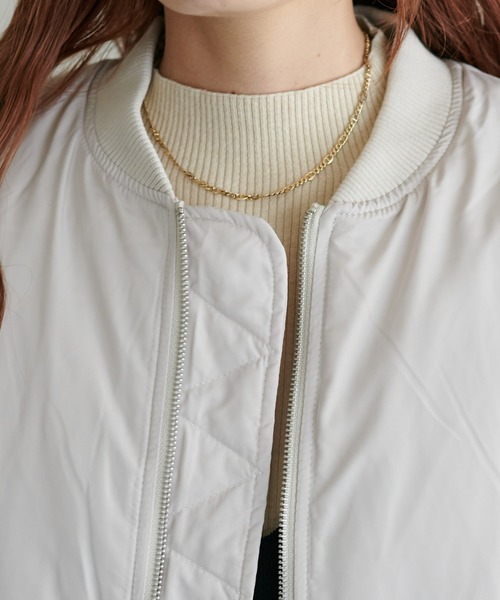 DISCOAT（ディスコート）の「【WEB限定】袖取り外しMA1（ミリタリージャケット・レディース・ブラック/アイボリー/カーキ・FREE）」の19枚目の写真