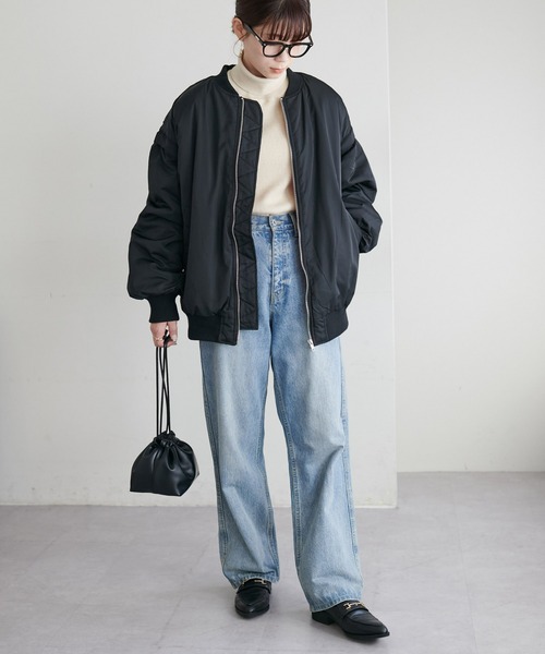 DISCOAT（ディスコート）の「【WEB限定】袖取り外しMA1（ミリタリージャケット・レディース・ブラック/アイボリー/カーキ・FREE）」の11枚目の写真