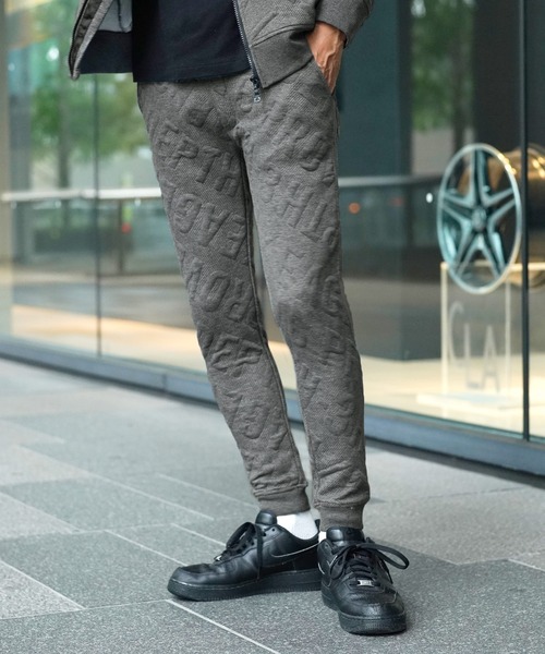 jiggys shop(ジギーズショップ)の「斜めロゴジャガードジョガーパンツ(その他パンツ・メンズ・チャコールグレー/ブラック・MEDIUM/LARGE/X-LARGE)」の7枚目の写真