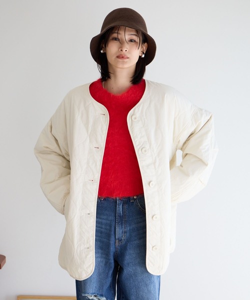 LOWRYS FARM（ローリーズファーム）の「シャギープルオーバーＬＳ　985937（ニット/セーター・レディース・グレー/レッド/アイボリー・FREE）」の13枚目の写真