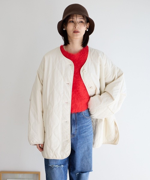 LOWRYS FARM（ローリーズファーム）の「シャギープルオーバーＬＳ　985937（ニット/セーター・レディース・グレー/レッド/アイボリー・FREE）」の14枚目の写真