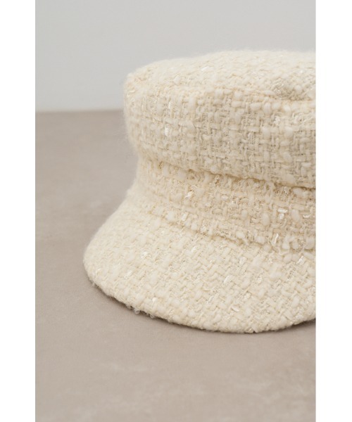 AZUL by moussy（アズールバイマウジー）の「ツイードキャスケット（キャスケット・レディース・アイボリー/ブラック/マルチ・FREE）」の12枚目の写真