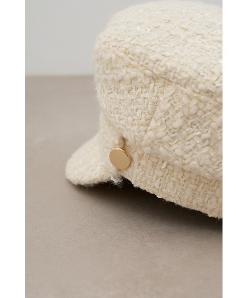 AZUL by moussy（アズールバイマウジー）の「ツイードキャスケット（キャスケット・レディース・アイボリー/ブラック/マルチ・FREE）」の13枚目の写真