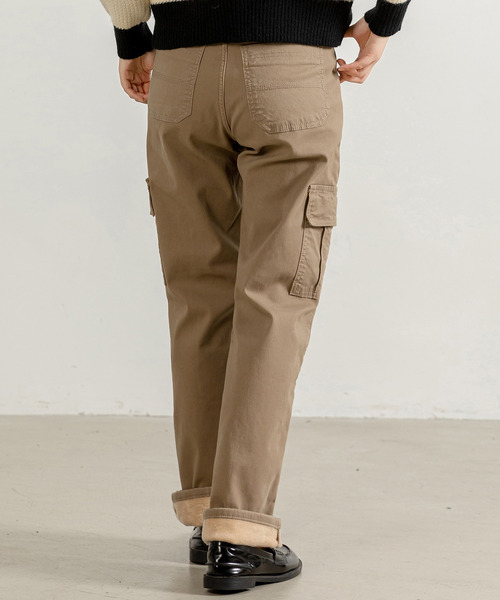 DAY CLOSET（デイ クローゼット）の「【吸湿発熱/裏起毛/大きいサイズ有】冬にぽかぽか タックインも得意。ストレートベイカーカーゴパンツ レディース（カーゴパンツ・レディース・ブラック/ベージュ・XL/M/L/XS/S）」の16枚目の写真