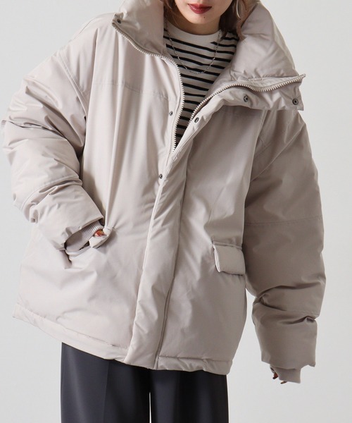 Anefleul 薄手　リバティ　ダウンジャケット　鳥　果物　花 花柄 ダウンジャケット 中綿ブルゾン[品番：KH000015171]｜VIVID