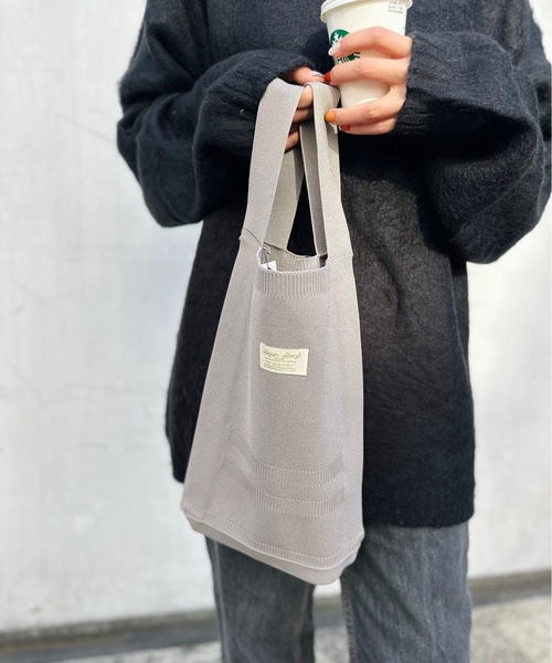 Legato Largo(レガートラルゴ)の「Legato Largo / ニットバック Mサイズ / LJ-A0002(トートバッグ・レディース・ピンク/グリーン/イエロー/ラベンダー/グレー・ONESIZE)」の10枚目の写真