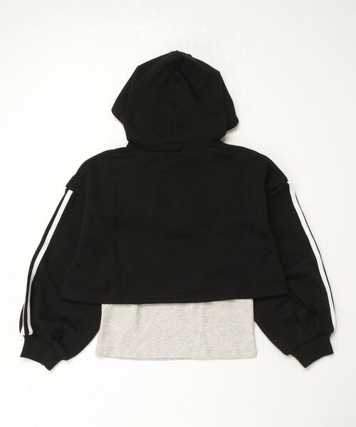 LOVETOXIC(ラブトキシック)の「【LTXC】インナー付裏起毛短丈パーカ(パーカー・キッズ・ブラック/オフホワイト/トップグレー・S/L/M/LL)」の20枚目の写真