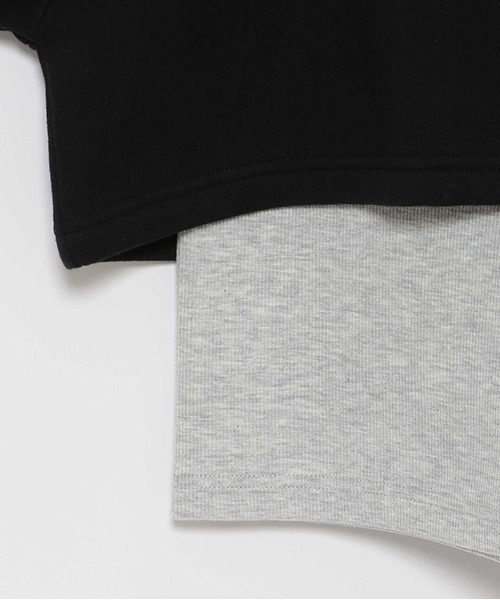 LOVETOXIC(ラブトキシック)の「【LTXC】インナー付裏起毛短丈パーカ(パーカー・キッズ・ブラック/オフホワイト/トップグレー・S/L/M/LL)」の16枚目の写真