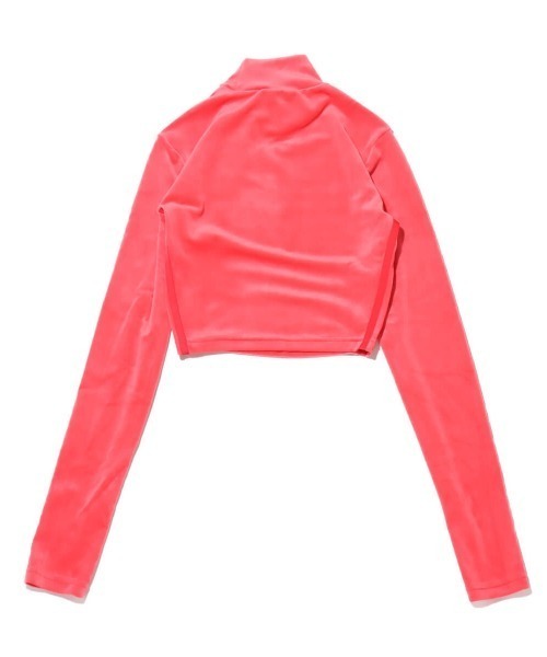 adidas（アディダス）の「adidas VELVET CROP TOP / アディダス ベルベット クロップ トップ（その他トップス・レディース・ピンク・S/XS/M）」の2枚目の写真
