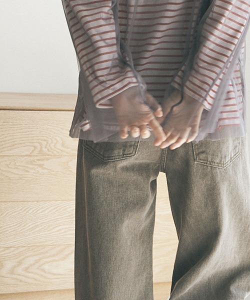 marjour(マージュール)の「SHEER MESH TOPS(Tシャツ/カットソー・レディース・ブラック/グレー・M)」の12枚目の写真