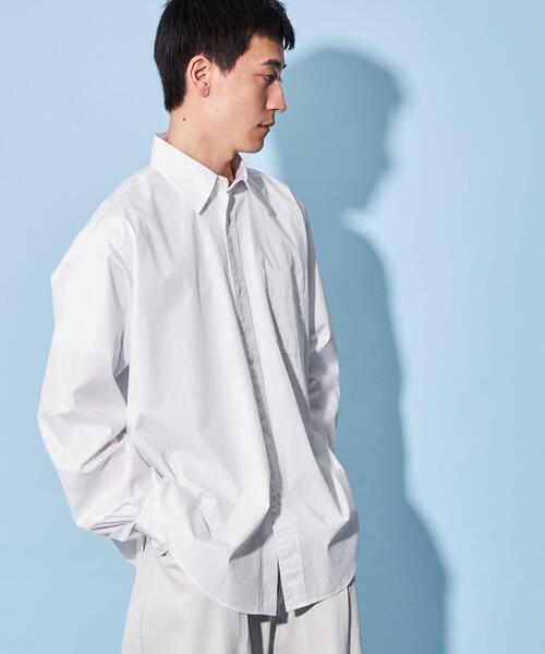 CITEN（シテン）の「＜CITEN＞ツイル スタンダードシャツ（シャツ/ブラウス・メンズ・ライトブルー/ホワイト・M/S/L）」の3枚目の写真