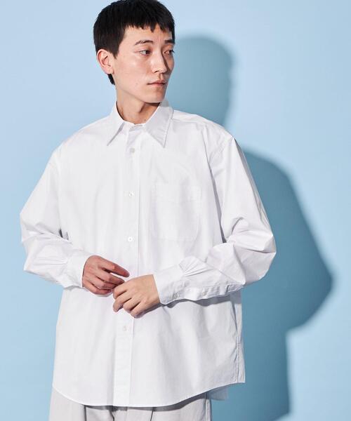 CITEN（シテン）の「＜CITEN＞ツイル スタンダードシャツ（シャツ/ブラウス・メンズ・ライトブルー/ホワイト・M/S/L）」の4枚目の写真