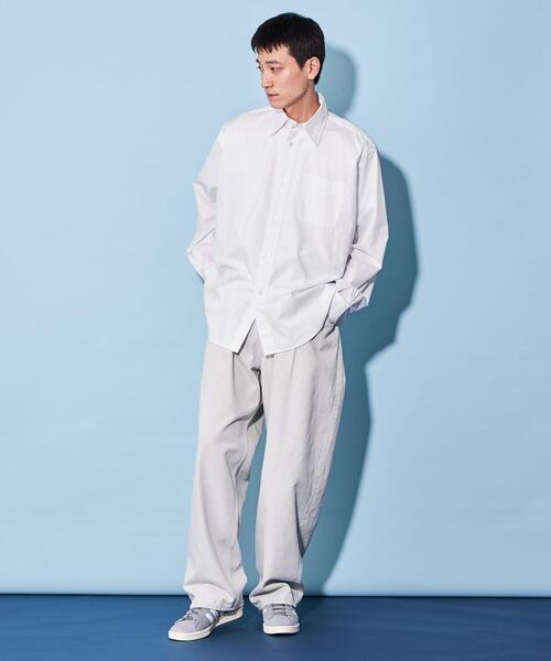 CITEN（シテン）の「＜CITEN＞ツイル スタンダードシャツ（シャツ/ブラウス・メンズ・ライトブルー/ホワイト・M/S/L）」の6枚目の写真