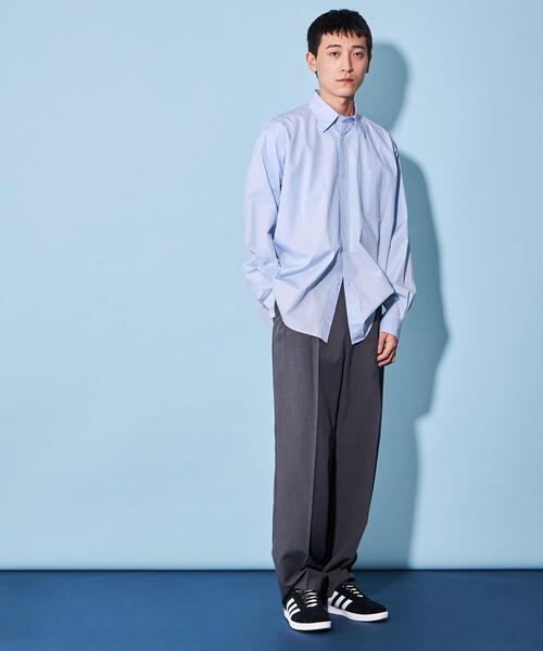 CITEN（シテン）の「＜CITEN＞ツイル スタンダードシャツ（シャツ/ブラウス・メンズ・ライトブルー/ホワイト・M/S/L）」の7枚目の写真