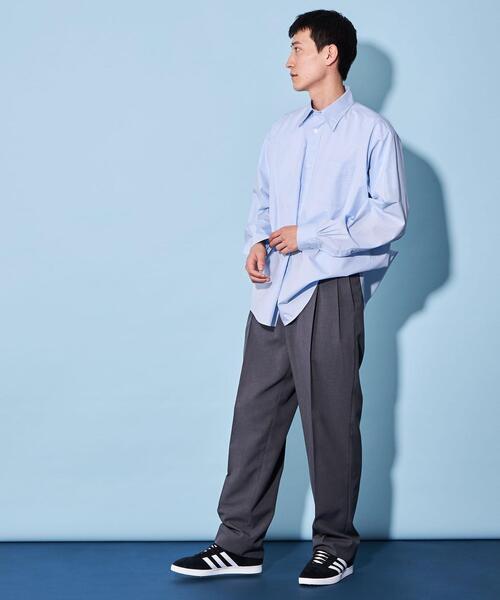 CITEN（シテン）の「＜CITEN＞ツイル スタンダードシャツ（シャツ/ブラウス・メンズ・ライトブルー/ホワイト・M/S/L）」の8枚目の写真