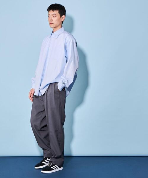 CITEN（シテン）の「＜CITEN＞ツイル スタンダードシャツ（シャツ/ブラウス・メンズ・ライトブルー/ホワイト・M/S/L）」の9枚目の写真