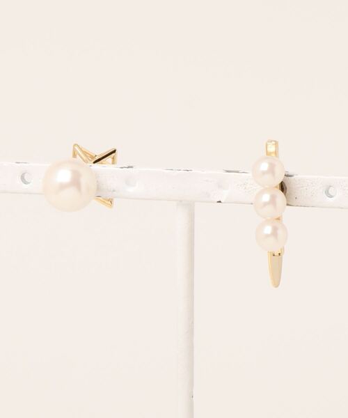 sea,ds mara（シーズマーラ）の「【Sea’ds mara】パールアシメピアス（ピアス（両耳用）・レディース・ゴールド/シルバー・FREE）」の2枚目の写真