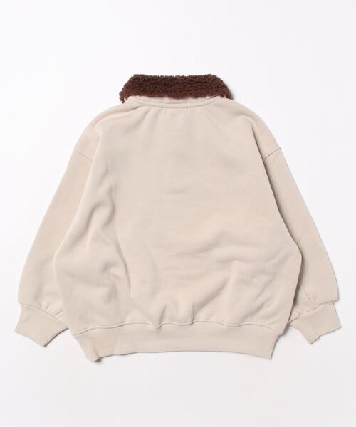 aimoha(アイモハ)の「【aimoha-KIDS-】子供服 英文字POLO襟スウェット(スウェット・キッズ・ベージュ/パープル・120/160/110/130/140/150)」の3枚目の写真