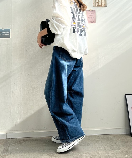 Futier land（フューティアランド）の「カーブラインデニムパンツ（デニムパンツ・レディース・ブルー/アイボリー/ブラック/ライトブルー・MEDIUM）」の4枚目の写真