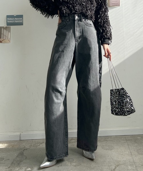 Futier land（フューティアランド）の「カーブラインデニムパンツ（デニムパンツ・レディース・ブルー/アイボリー/ブラック/ライトブルー・MEDIUM）」の11枚目の写真