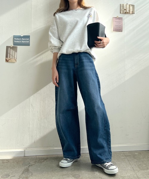 Futier land（フューティアランド）の「カーブラインデニムパンツ（デニムパンツ・レディース・ブルー/アイボリー/ブラック/ライトブルー・MEDIUM）」の18枚目の写真