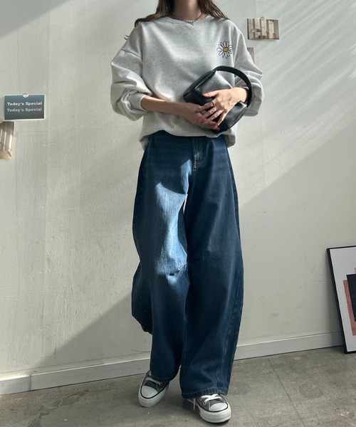 Futier land（フューティアランド）の「カーブラインデニムパンツ（デニムパンツ・レディース・ブルー/アイボリー/ブラック/ライトブルー・MEDIUM）」の19枚目の写真