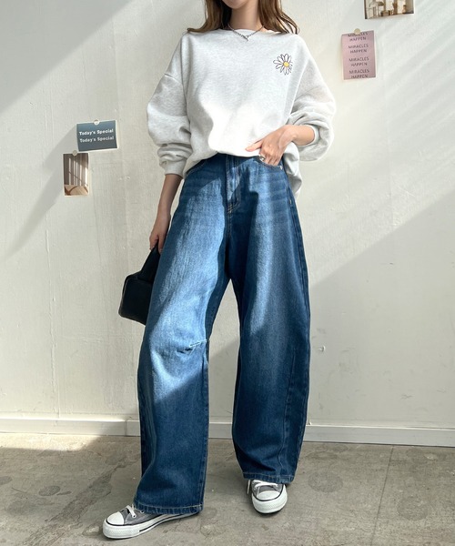 Futier land（フューティアランド）の「カーブラインデニムパンツ（デニムパンツ・レディース・ブルー/アイボリー/ブラック/ライトブルー・MEDIUM）」の21枚目の写真