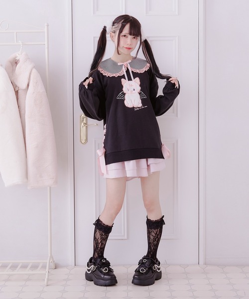 Pal elfy(パルエルフィー)の「ビジュー厚底スニーカー(スニーカー・レディース・ブラック/オフホワイト・MEDIUM/LARGE/SMALL)」の17枚目の写真