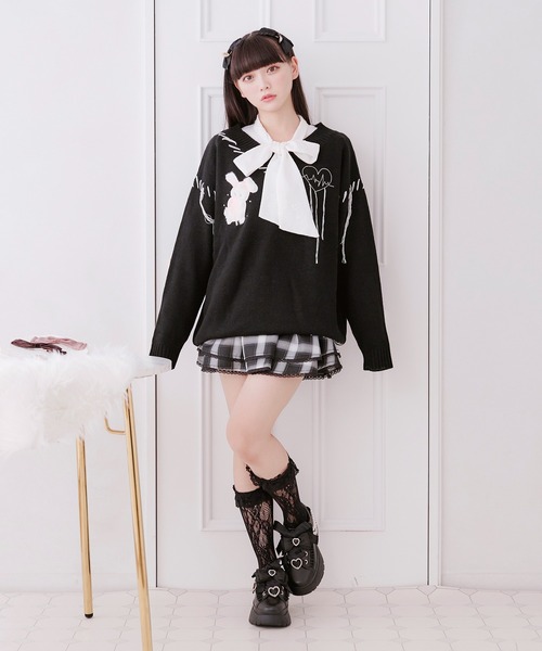 Pal elfy(パルエルフィー)の「ビジュー厚底スニーカー(スニーカー・レディース・ブラック/オフホワイト・MEDIUM/LARGE/SMALL)」の18枚目の写真