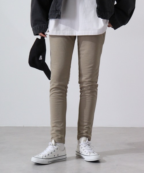 FUNALIVE(ファンアライブ)の「Fleece sweat skinny pants / 裏毛スウェットスキニーパンツ unisex(スウェットパンツ・メンズ・ネイビー/グレー系カモフラージュ/ストライプ/カーキ/ベージュ・L/M)」の21枚目の写真