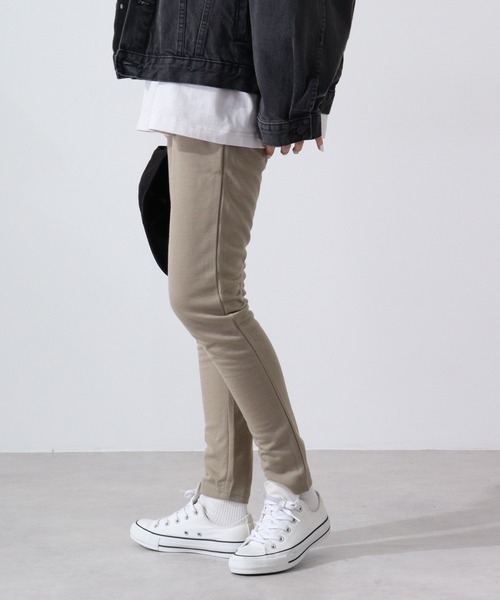 FUNALIVE(ファンアライブ)の「Fleece sweat skinny pants / 裏毛スウェットスキニーパンツ unisex(スウェットパンツ・メンズ・ネイビー/グレー系カモフラージュ/ストライプ/カーキ/ベージュ・L/M)」の22枚目の写真