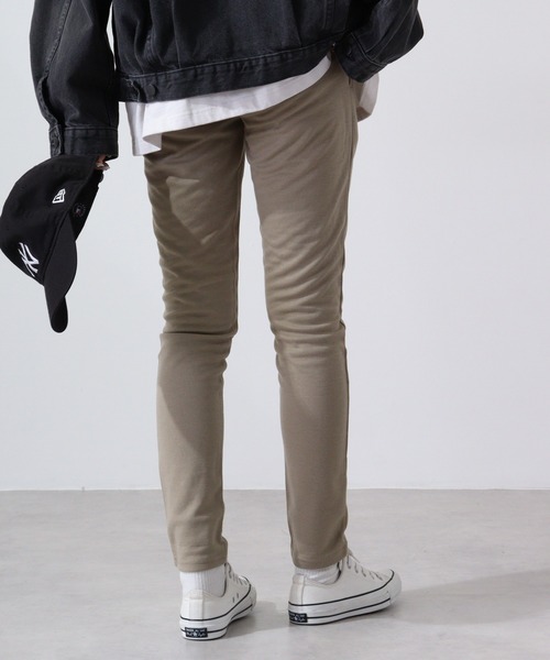 FUNALIVE(ファンアライブ)の「Fleece sweat skinny pants / 裏毛スウェットスキニーパンツ unisex(スウェットパンツ・メンズ・ネイビー/グレー系カモフラージュ/ストライプ/カーキ/ベージュ・L/M)」の6枚目の写真