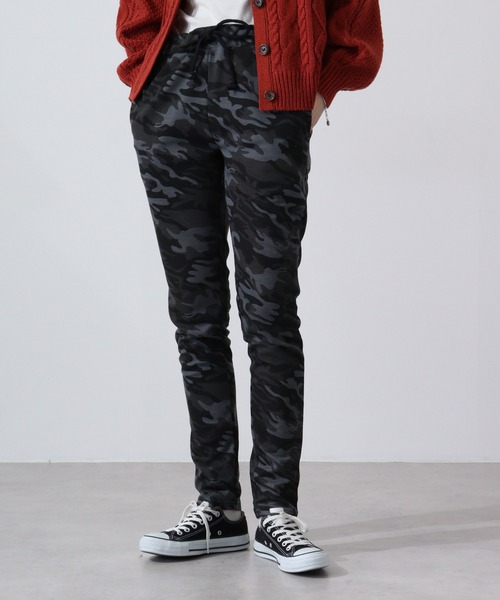FUNALIVE(ファンアライブ)の「Fleece sweat skinny pants / 裏毛スウェットスキニーパンツ unisex(スウェットパンツ・メンズ・ネイビー/グレー系カモフラージュ/ストライプ/カーキ/ベージュ・L/M)」の8枚目の写真