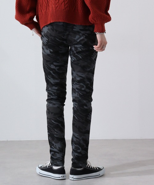 FUNALIVE(ファンアライブ)の「Fleece sweat skinny pants / 裏毛スウェットスキニーパンツ unisex(スウェットパンツ・メンズ・ネイビー/グレー系カモフラージュ/ストライプ/カーキ/ベージュ・L/M)」の11枚目の写真