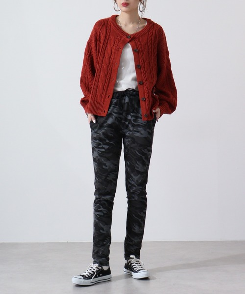FUNALIVE(ファンアライブ)の「Fleece sweat skinny pants / 裏毛スウェットスキニーパンツ unisex(スウェットパンツ・メンズ・ネイビー/グレー系カモフラージュ/ストライプ/カーキ/ベージュ・L/M)」の12枚目の写真