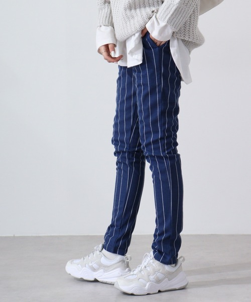 FUNALIVE(ファンアライブ)の「Fleece sweat skinny pants / 裏毛スウェットスキニーパンツ unisex(スウェットパンツ・メンズ・ネイビー/グレー系カモフラージュ/ストライプ/カーキ/ベージュ・L/M)」の14枚目の写真