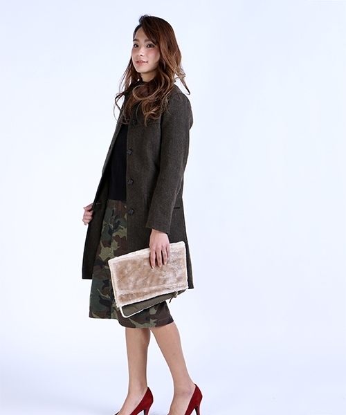 FREAK'S STORE（フリークスストア）の「LA ROCCA/ラロッカ　DOUBLE CLUTCH BAG クラッチバッグ（クラッチバッグ・レディース・キャメル/カモフラージュ・FREE）」の11枚目の写真