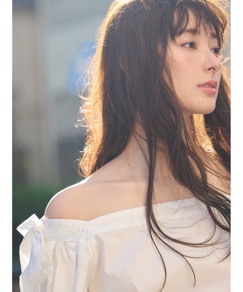 FRAY I.D（フレイアイディー）の「タックオフショルリボンブラウス（シャツ/ブラウス・レディース・ホワイト/ブラック/ストライプ・FREE）」の16枚目の写真