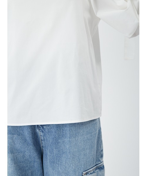 FRAY I.D（フレイアイディー）の「タックオフショルリボンブラウス（シャツ/ブラウス・レディース・ホワイト/ブラック/ストライプ・FREE）」の17枚目の写真