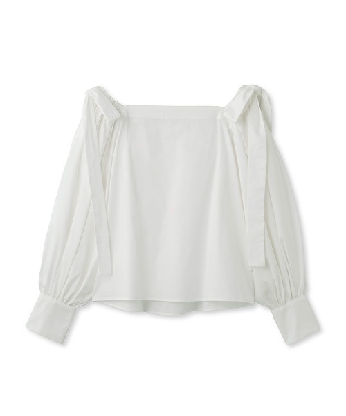 FRAY I.D（フレイアイディー）の「タックオフショルリボンブラウス