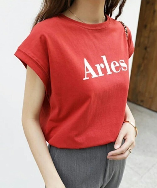 COCOMOMO(ココモモ)の「フレンチスリーブロゴTシャツ(Tシャツ/カットソー・レディース・ブラック/ホワイト/レッド・FREE)」の13枚目の写真