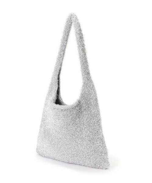 N.（N. Natural Beauty Basic）（エヌエヌナチュラルビューティーベーシック）の「◆ラメニットバッグ（トートバッグ・レディース・ブラック/シルバー・ﾌﾘ-）」の10枚目の写真