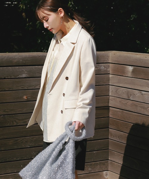 N.（N. Natural Beauty Basic）（エヌエヌナチュラルビューティーベーシック）の「◆ラメニットバッグ（トートバッグ・レディース・ブラック/シルバー・ﾌﾘ-）」の15枚目の写真